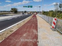 10) 2022-09-06 Wykonywanie warstwy bitumicznej ścieralnej na ciągu pieszo rowerowym drogi wojewódzkiej DW 544 w obrębie Węzła Mława Wschód