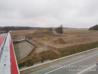 13) 2022-04-06 Widok z obiektu WD-0.9 na zachód od Trasy Głównej - prace wykończeniowe_ziemne