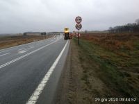 152) 2020-12-29 Mycie oznakowania drogi DK7 w km TG ok. 4+000