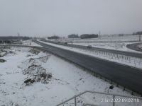 18) 2022-02-02 Widok z obiektu WD 13.3 w stronę Warszawy - w oddali na jezdni lewej COR w związku z montażem bramownicy