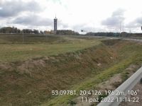 23) 2022-10-11 Stan istniejący na wschodniej stronie Węzła Mława Wschód - po pierwszym koszeniu trawy