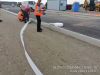37) 2022-06-09 Prace przygotowawcze do wykonania nawierzchni betonowej na stanowisku kontroli technicznej i ważenia pojazdów na MOP Pepłowo Wschód