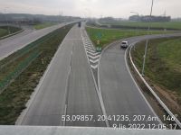 38) 2022-11-09 Widok z obiektu WD 13.3 na jezdnię prawą w stronę Warszawy
