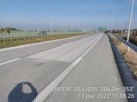 47) 2022-10-17 Początek śrutowania_ poprawy wspóczynnika nawierzchni betonowej pasa wolnego w lok. projektowej 13+969 JL w kierunku Gdańska