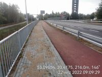 57) 2022-09-22 Ciąg pieszo - rowerowy na drodze wojewódzkiej DW 544, wyjazd na Przasnysz z Węzła Mława Wschód