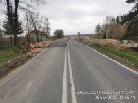 68) 2022-04-25 Włączenie drogi wojewódzkiej DW 544, na połowie jezdni warstwa podbudowy bitumicznej