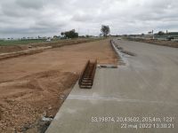 68) 2022-05-22 Przygotowania pod wykonywanie nawierzchni betonowej na pasie wyłączenia z Trasy Głównej na MOP Pepłowo Wschód