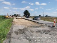 7) 2022-08-02 Wykonywanie podbudowy pomocniczej na  włączeniu drogi powiatowej DP 2305W w istniejącą drogę krajową DK7 od strony Węzła Mława północ
